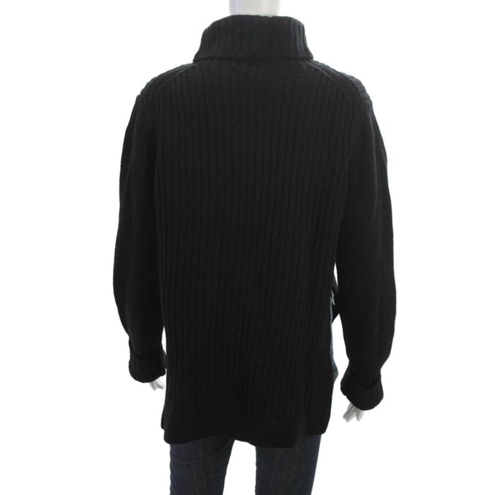 +J Womens Turtleneck Wool Pullover Sweater Black Long Sleeve Size XL - Picture 3 of 6